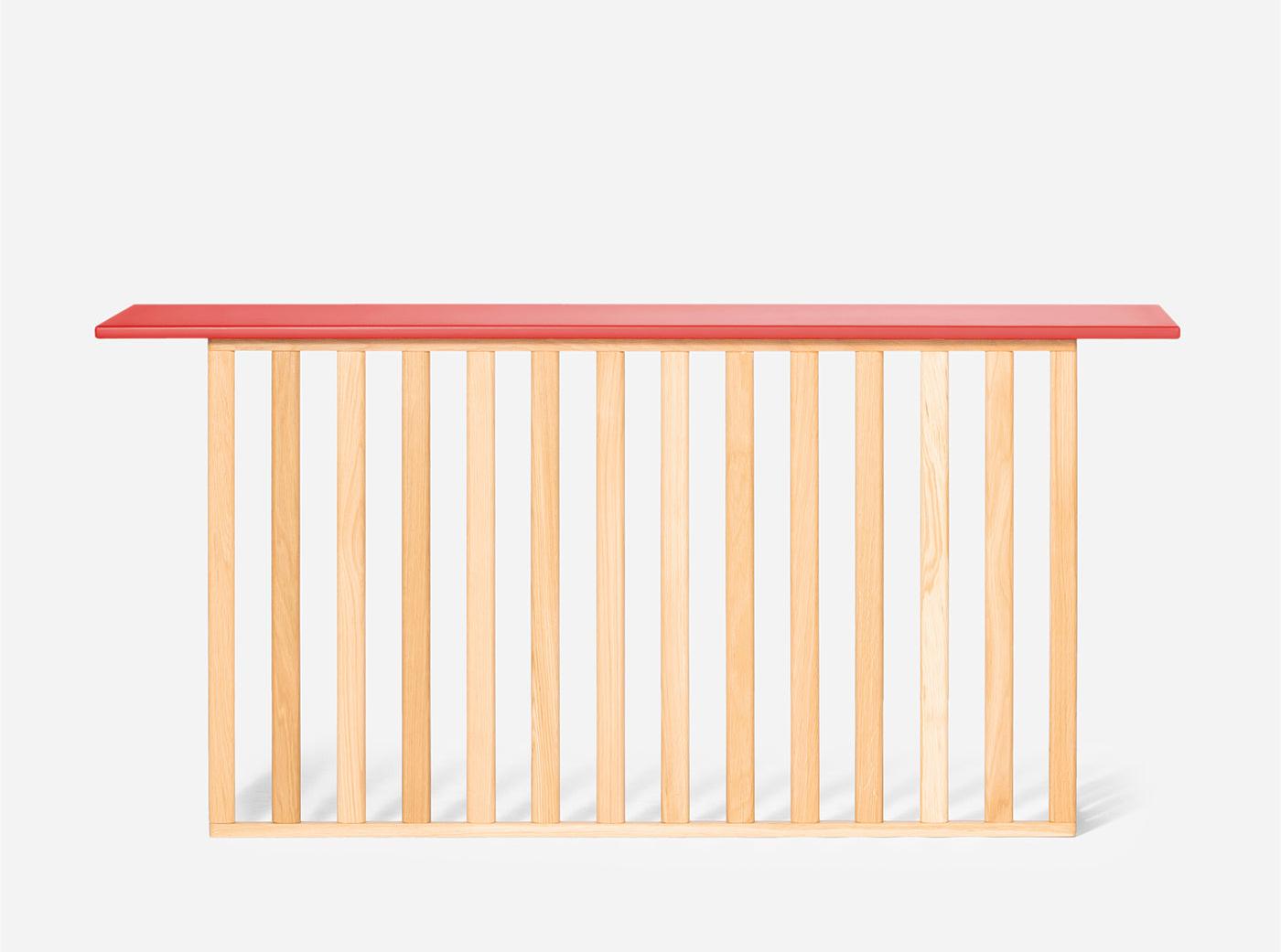 Roze houten console
