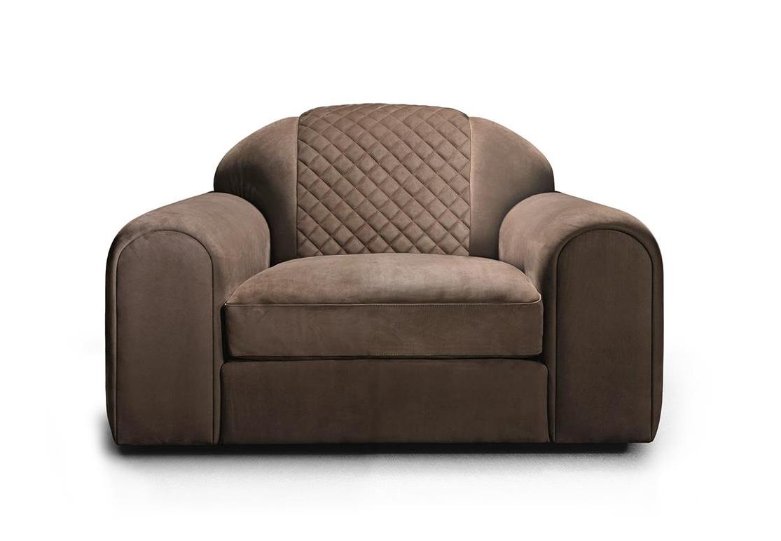 Fauteuil met geometrisch stiksel | Bekleding: Stof