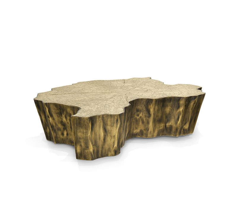 Table centrale Paradise patinée | Dimensions: B 138 × D 95 × H 36 cm