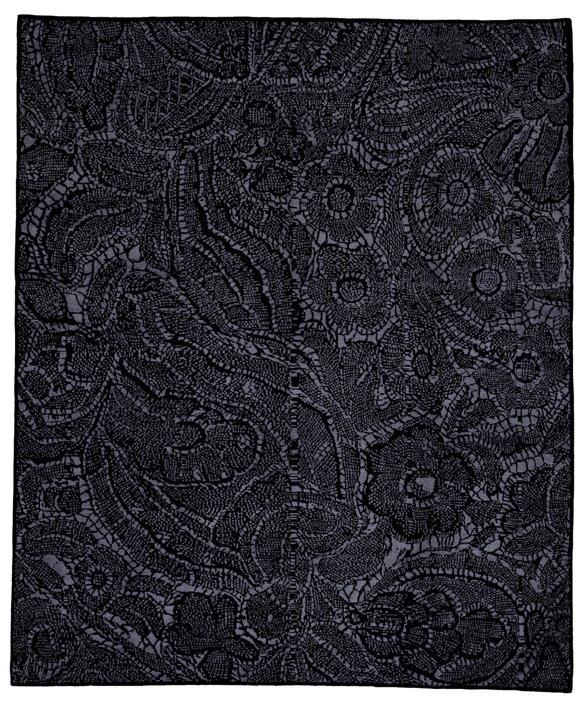Tapis Lace noir | Taille: 500 × 600 cm