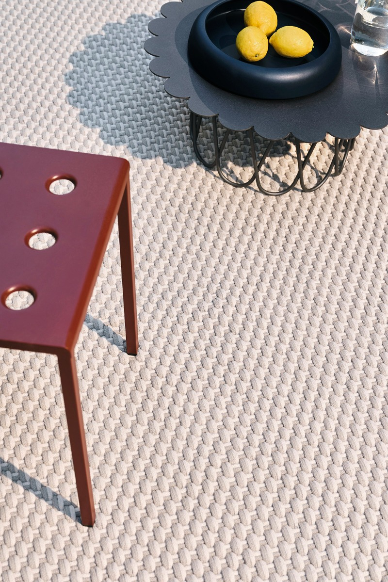 Lace salie grijs-wit zand outdoor tapijt | Maat: 160 × 230 cm