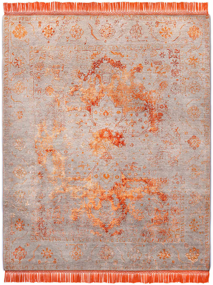 Tapis de luxe Copper orange | Taille: 140 × 210 cm