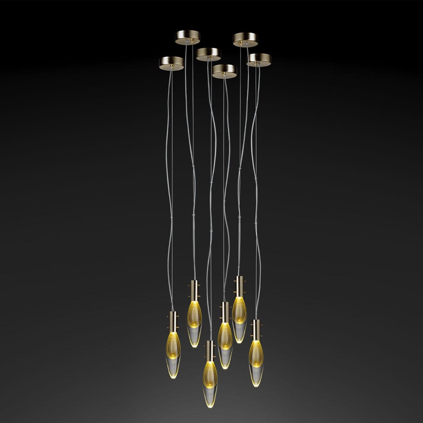 Suspension Murano Drops 6 lumières