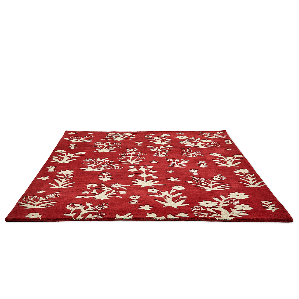 Woodland Glade pruimrood vloerkleed | Maat: 250 × 350 cm