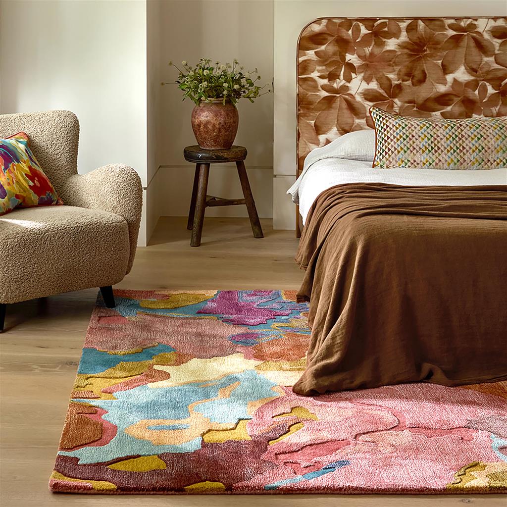 Foresta rozenhout/bosbes vloerkleed