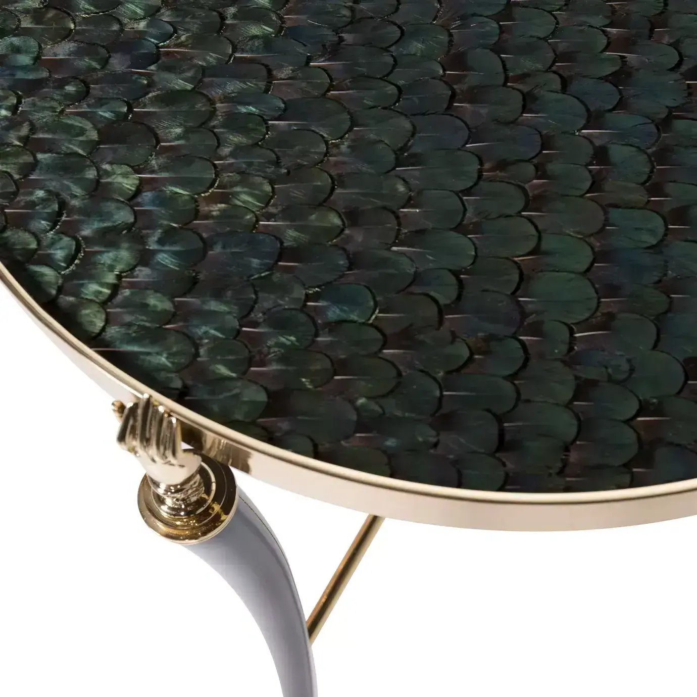 Table d’appoint Gisette plumes de paon