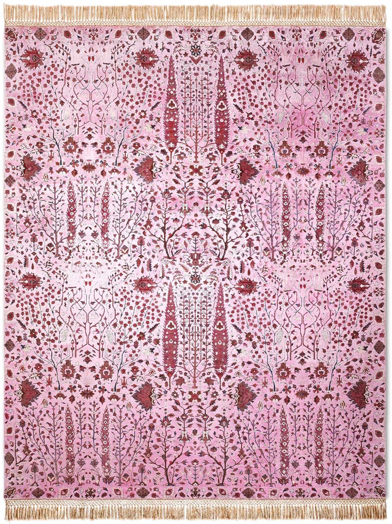 Pine Garden Pink luxe vloerkleed