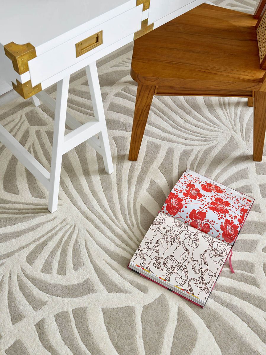 Tapis Japanese Fans ivoire | Taille: 120 × 180 cm