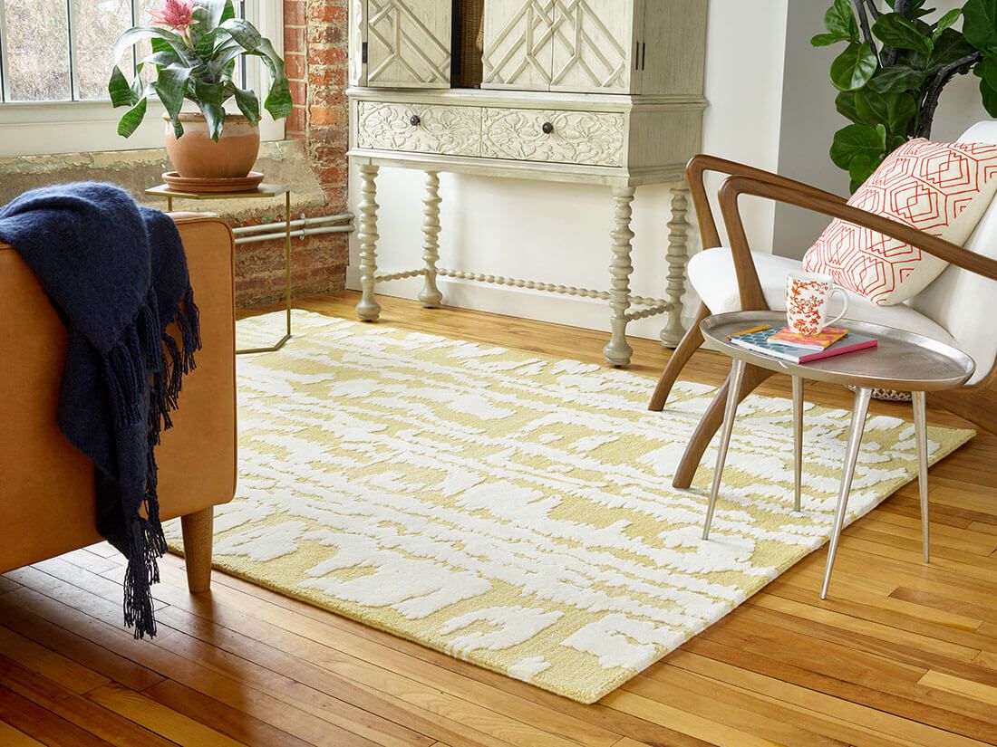 Tapis Waterwave Stripe citron | Taille: 250 × 350 cm