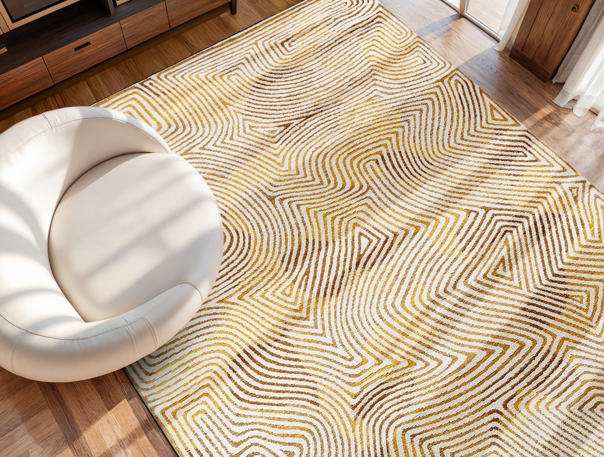 Indian Sand rond vloerkleed