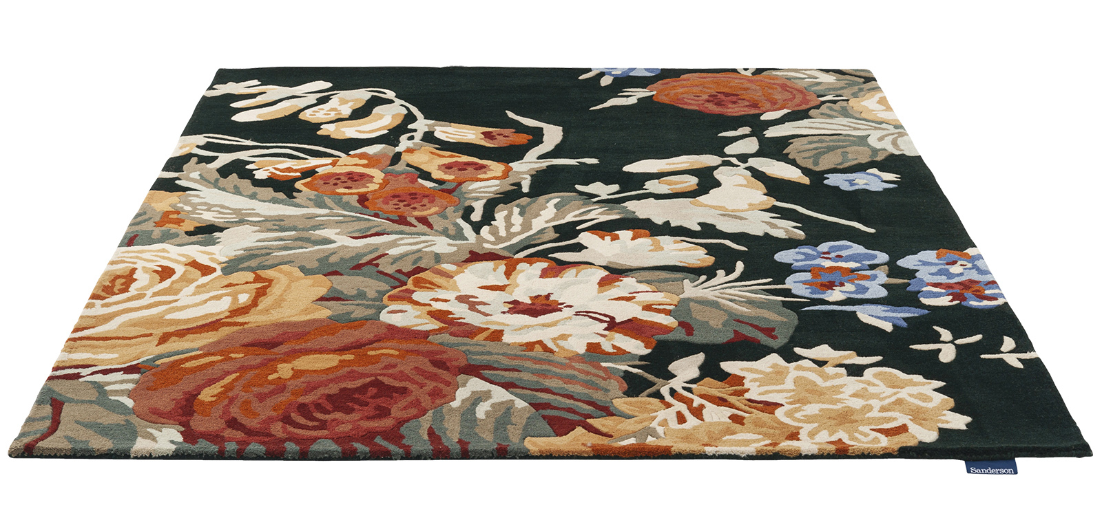 Stapleton Park marineblauw/gebrande oranje vloerkleed