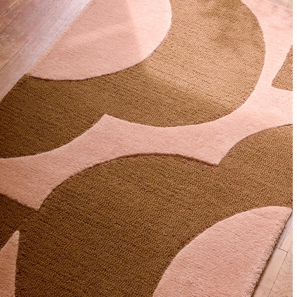 Prism Flower roze terracotta luxe vloerkleed