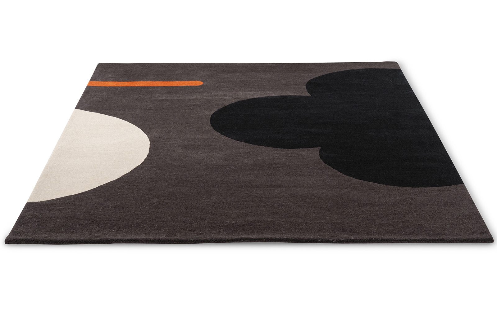 Geo Flower grafiet vloerkleed