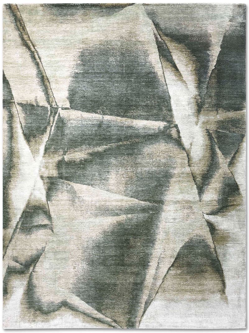 Tapis noué à la main Olive Green