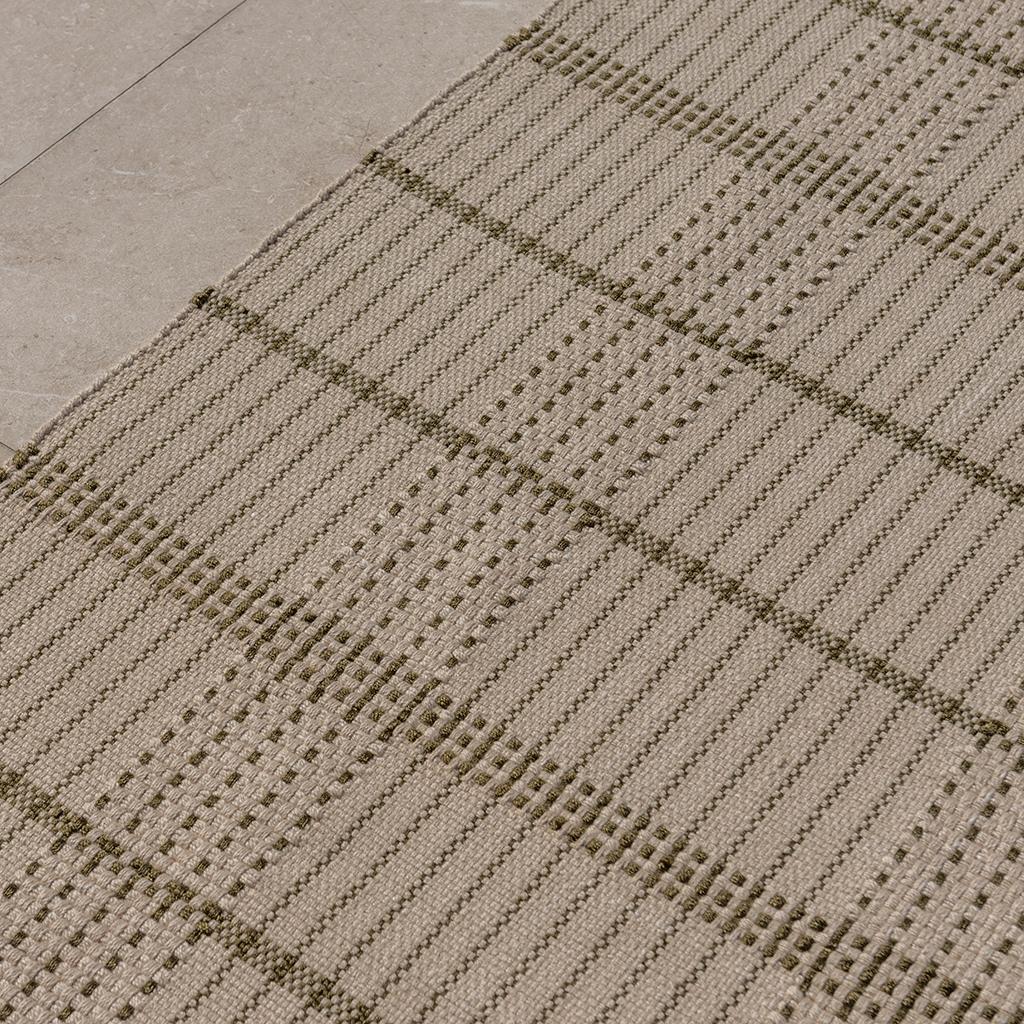 Tapis d’extérieur Zona olive motif point | Taille: 140 × 200 cm