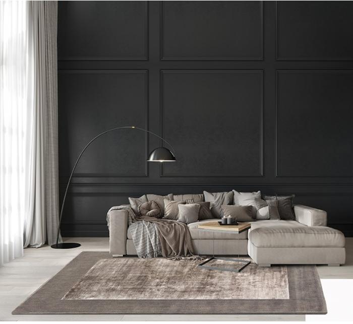 Tapis Border tortora | Taille: 200 × 300 cm