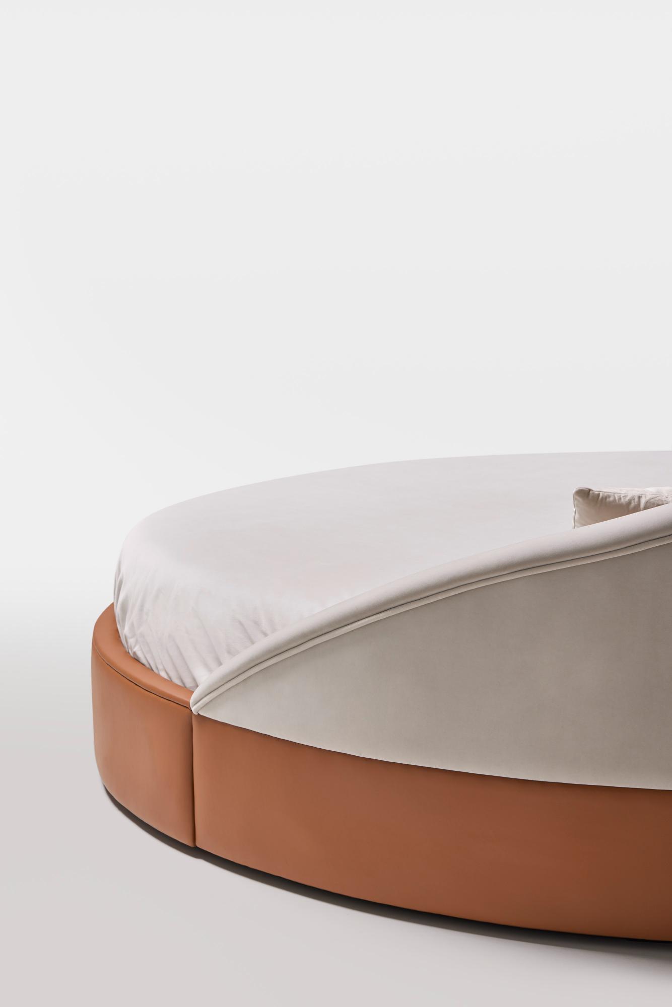 Arco rond leren bed