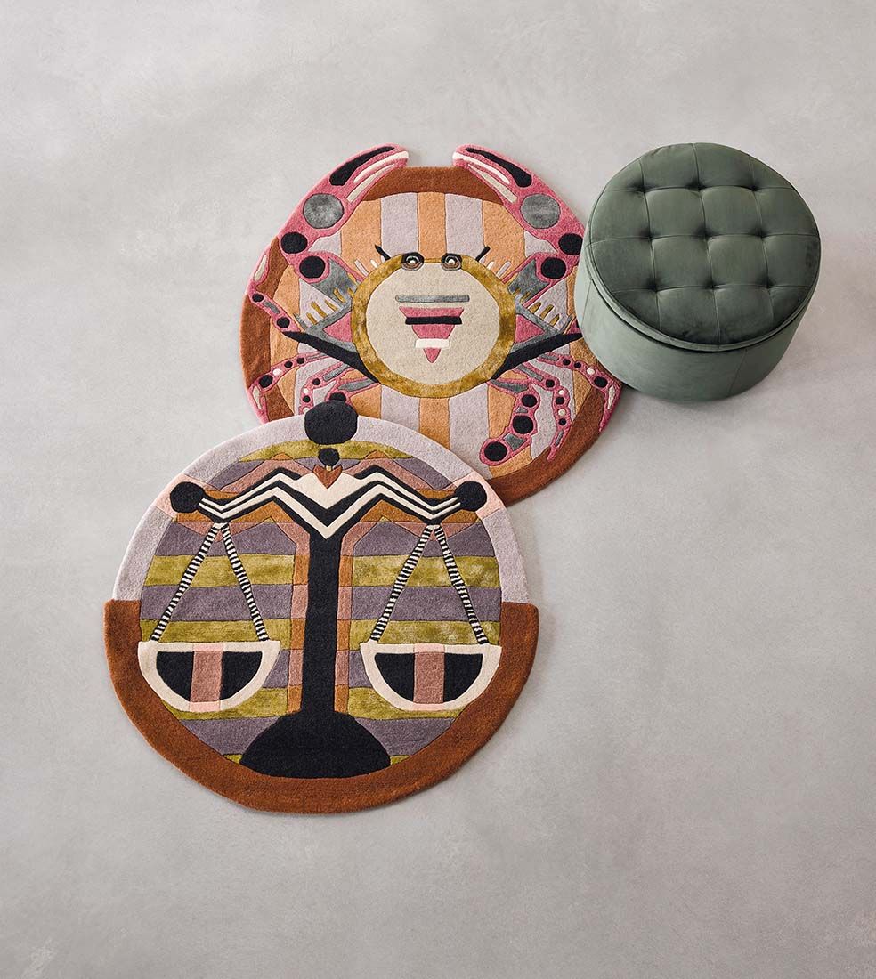 Zodiac Weegschaal rond tapijt | Maat: Ø 200 cm