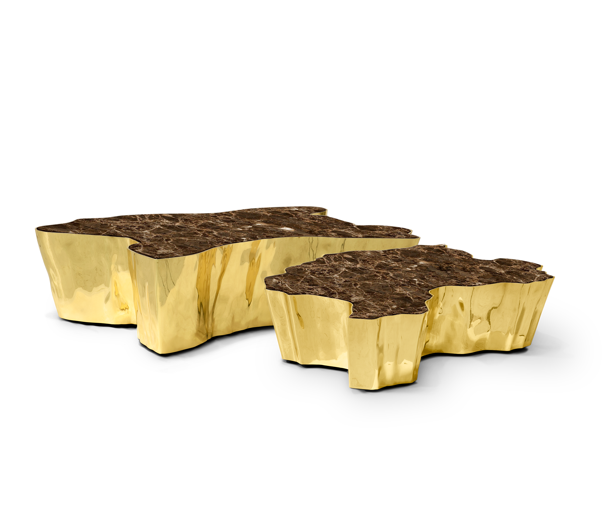 Table en pierre Paradise brune | Dimensions: B 138 × D 95 × H 36 cm Table en pierre Paradise brune | Dimensions: B 138 × D 95 × H 36 cm