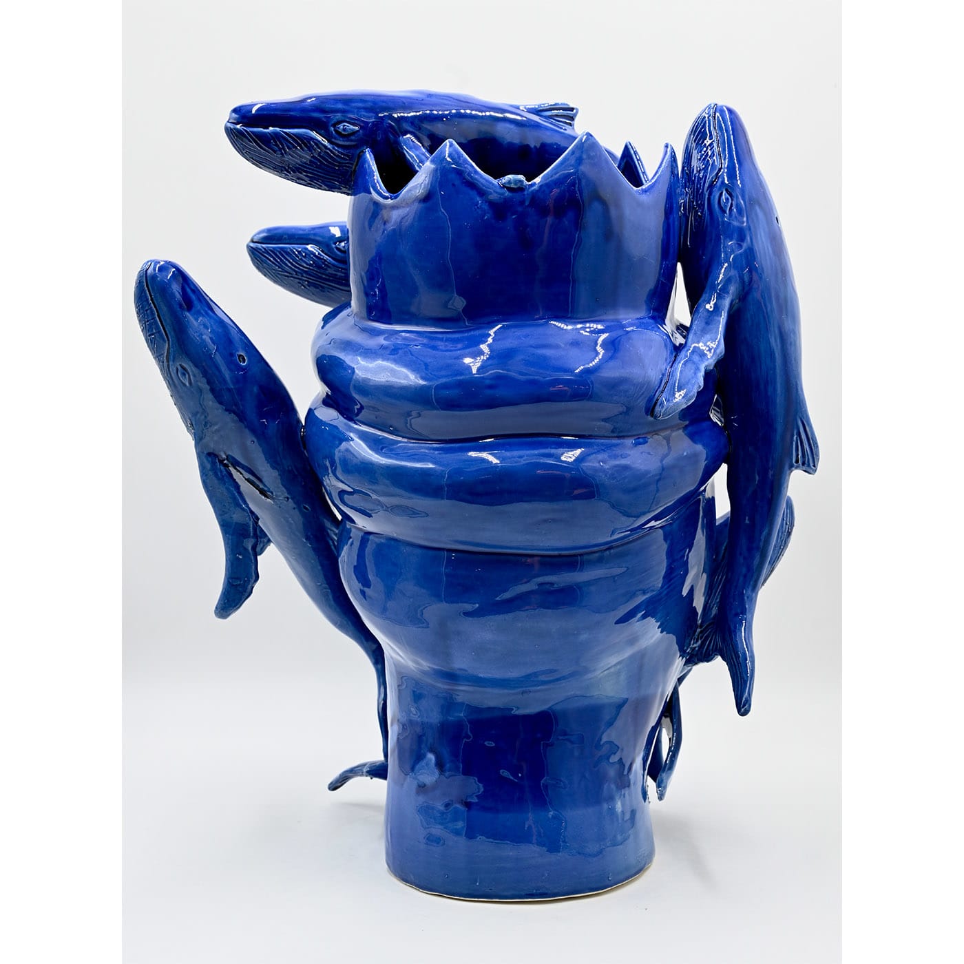 Sculpture bleu brillant Moorkop