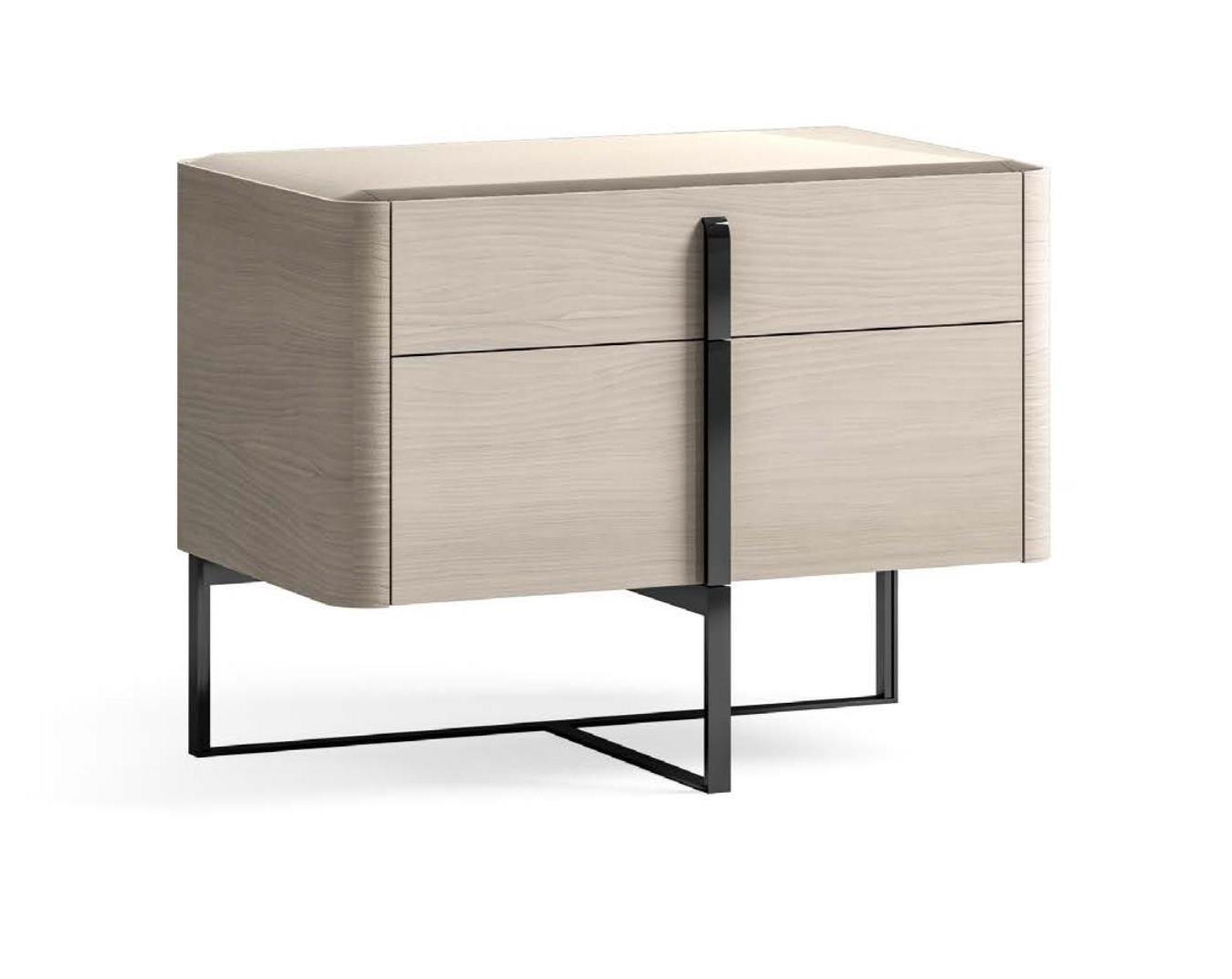 Table de nuit avec plateau en verre 80