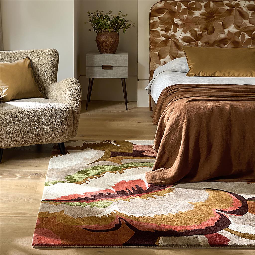 Tapis Calathea ambre/palissandre brésilien | Taille: 200 × 280 cm