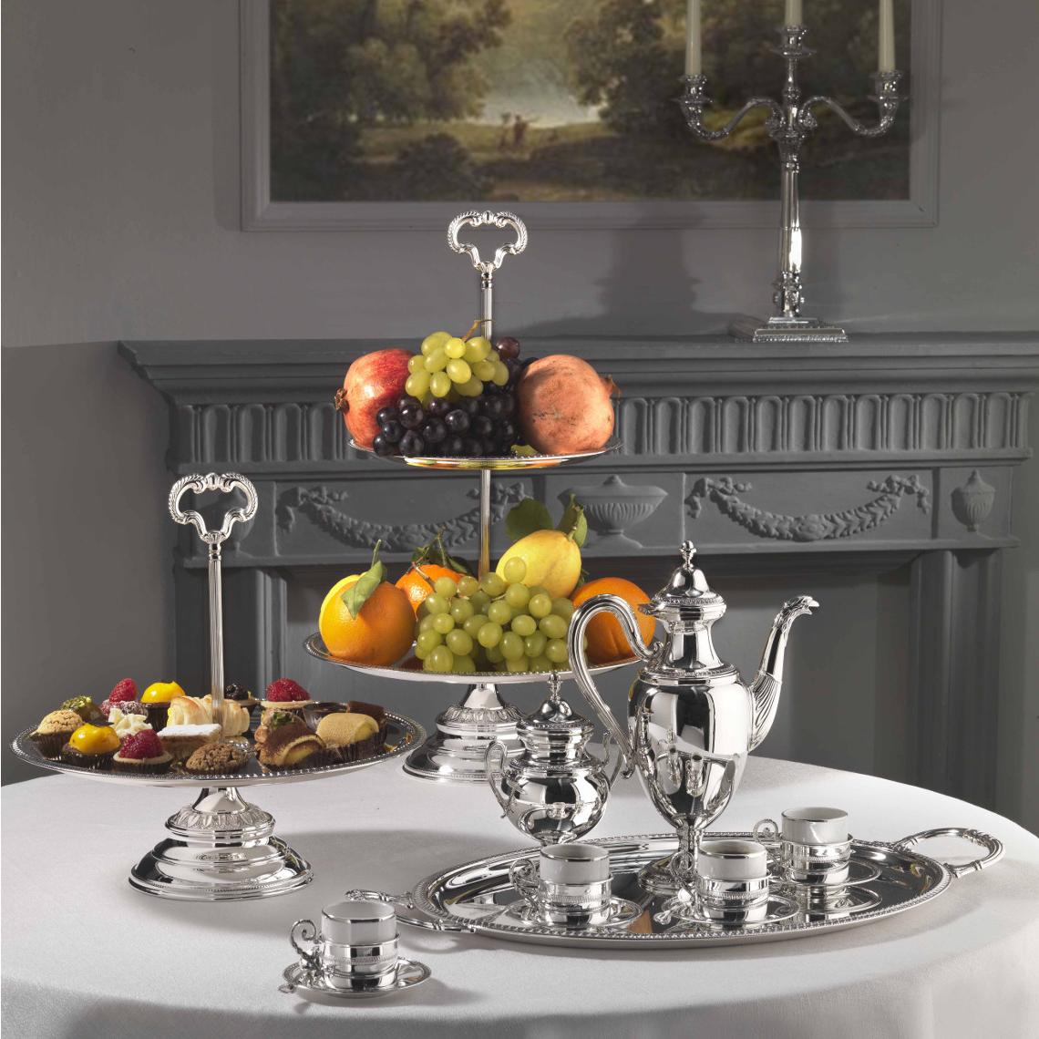 Twee-laags verzilverde gebakstandaard