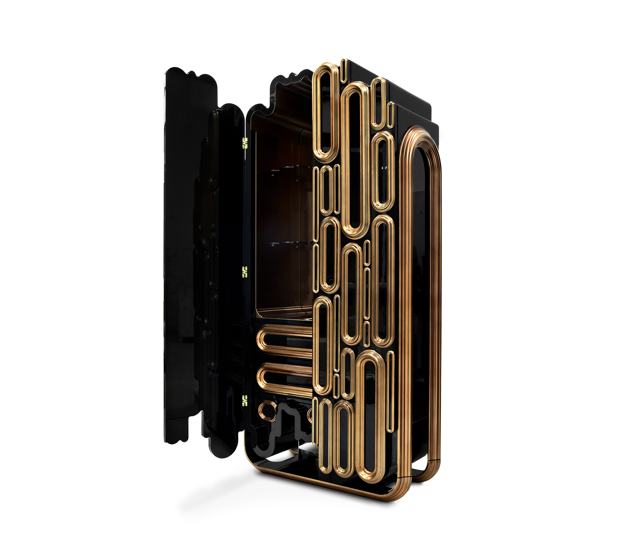 Ellipse gouden kast