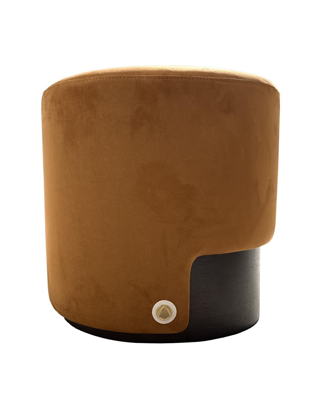 Bon Ton amberkleurige poef