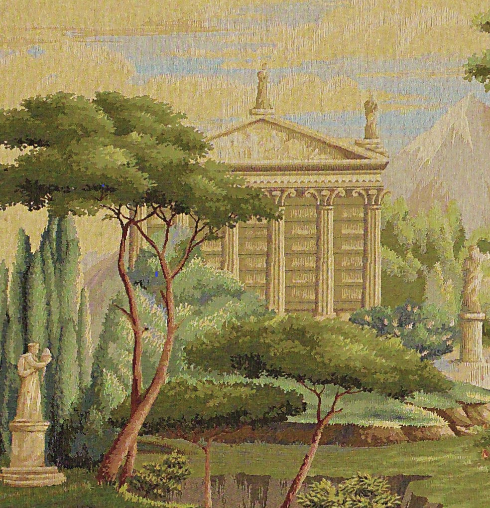 Tapisserie murale Vue panoramique sur un jardin
