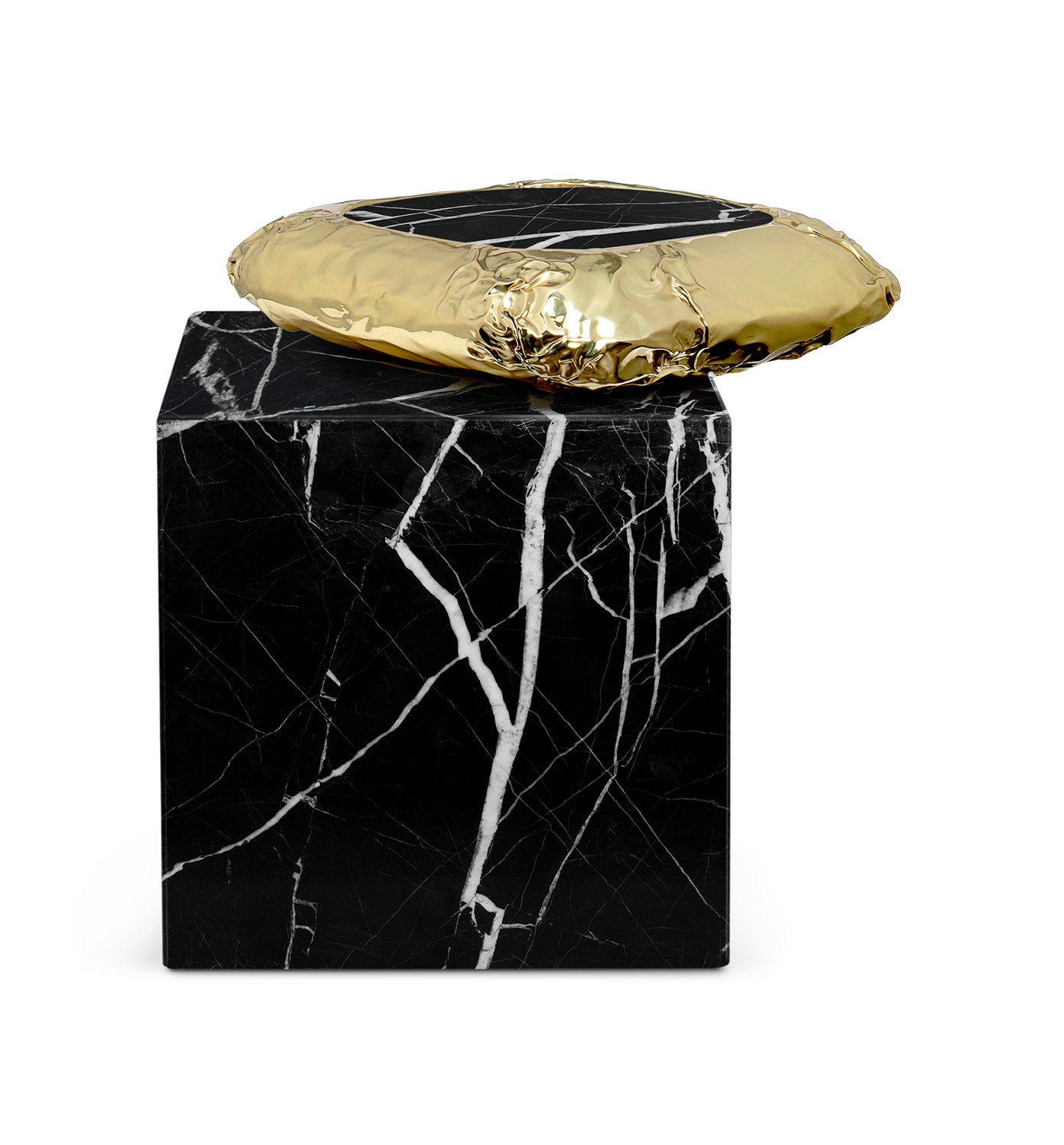 Table d’appoint Megalith Nero Marquina
