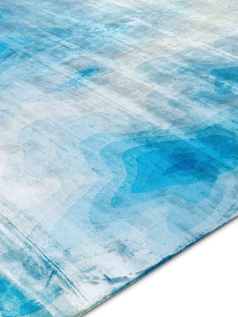 Tapis de luxe noué à la main Ocean Blue