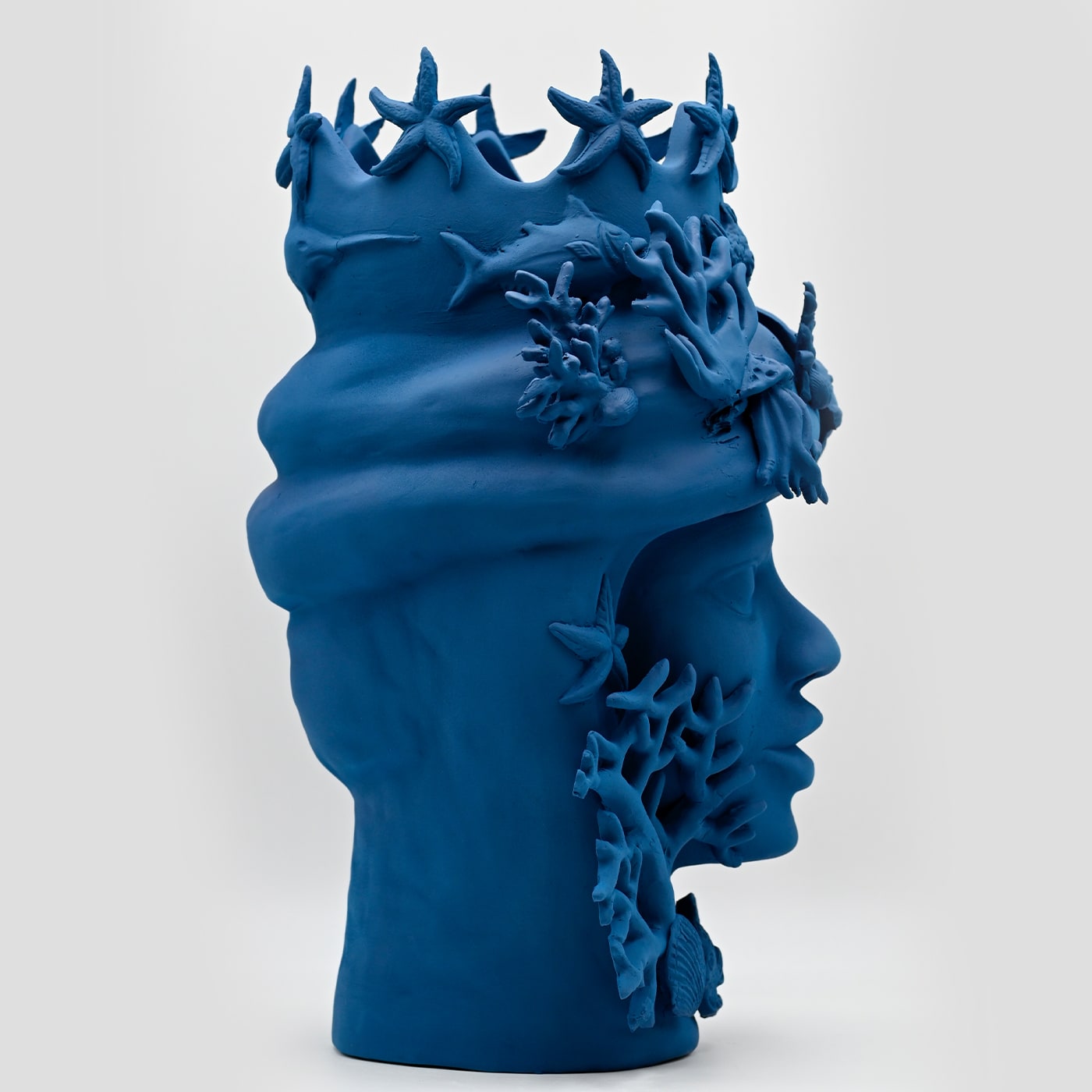 Sculpture artisanale bleu roi Moorkop