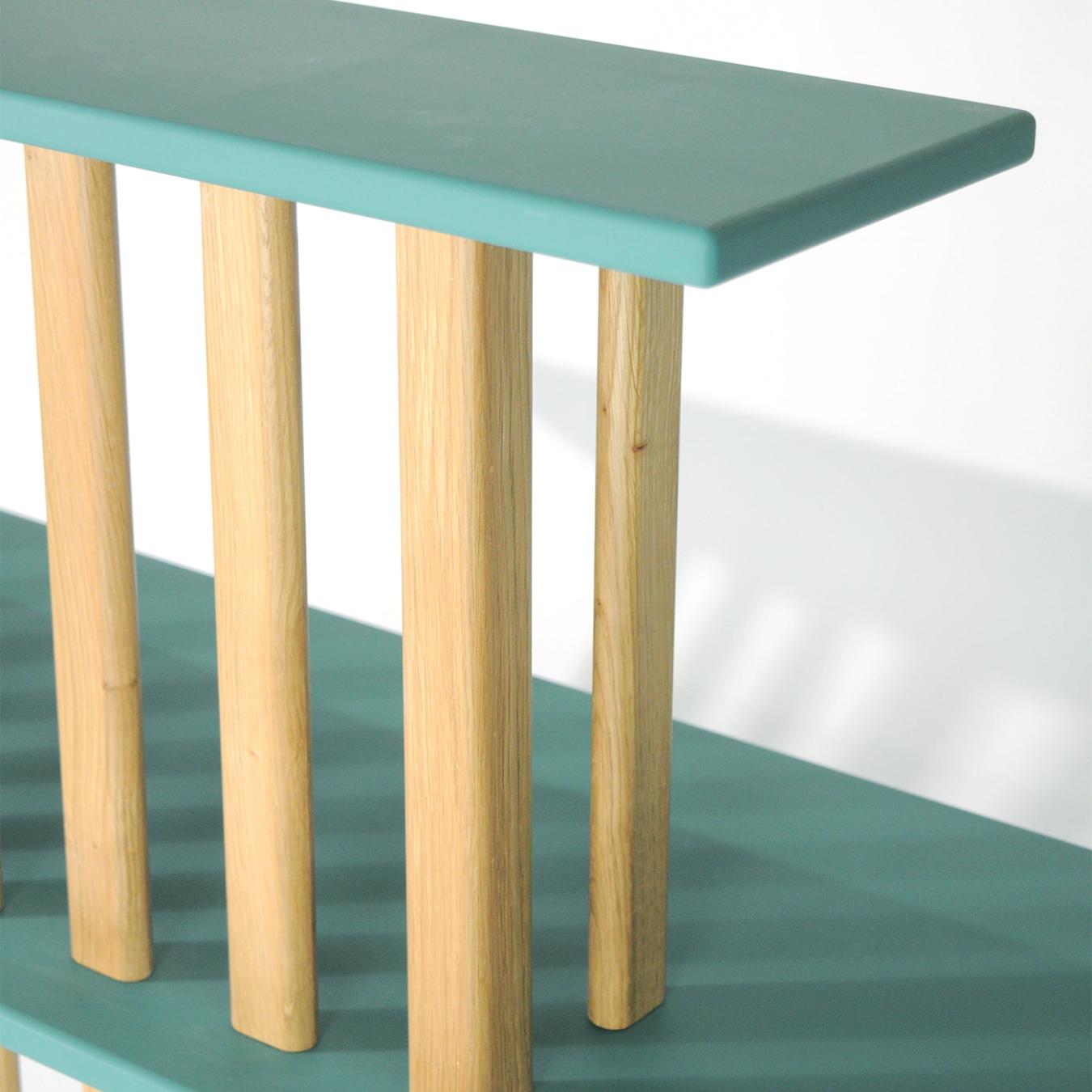 Groene tweelaagse console