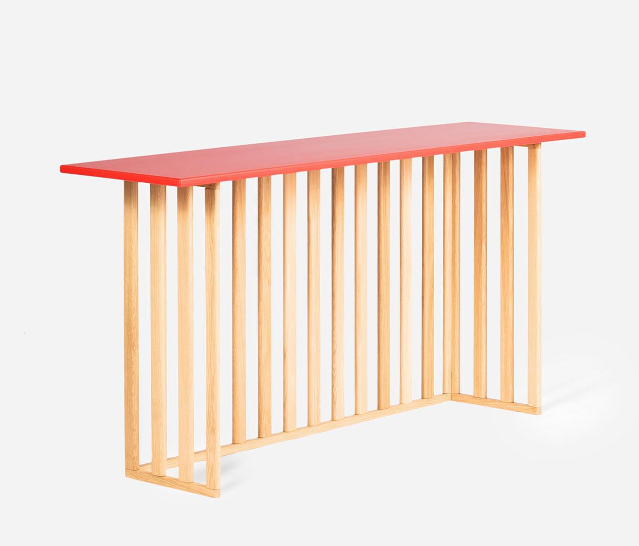 Roze houten console