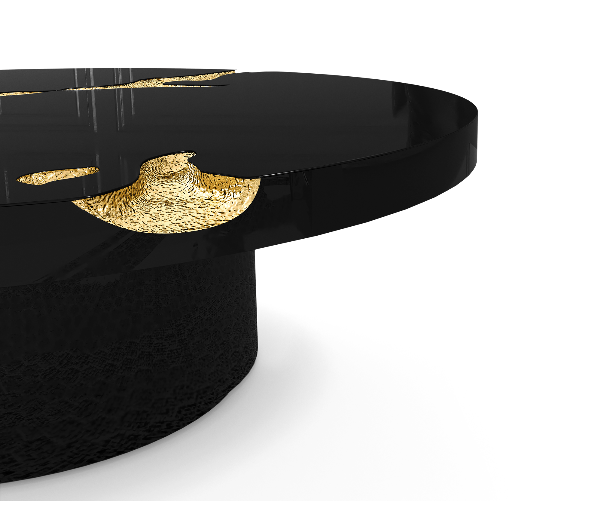 Ensemble de tables centrales Dominion noir 3 pièces