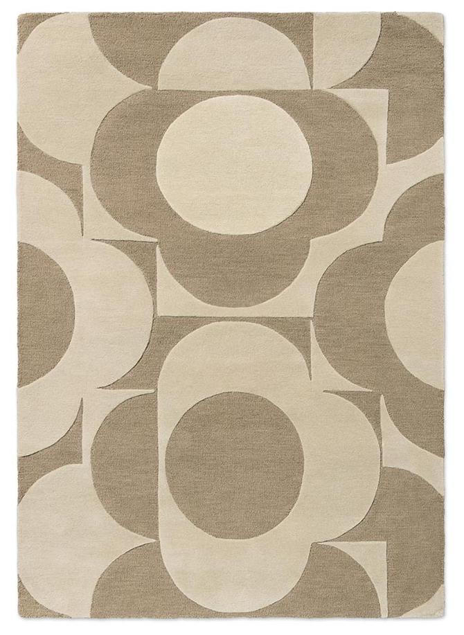 Chemin Prism Flower champignon écru patrimoine | Taille: 160 × 230 cm