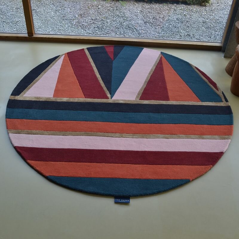 Tapis rond Sahara bordeaux | Taille: Ø 200 cm