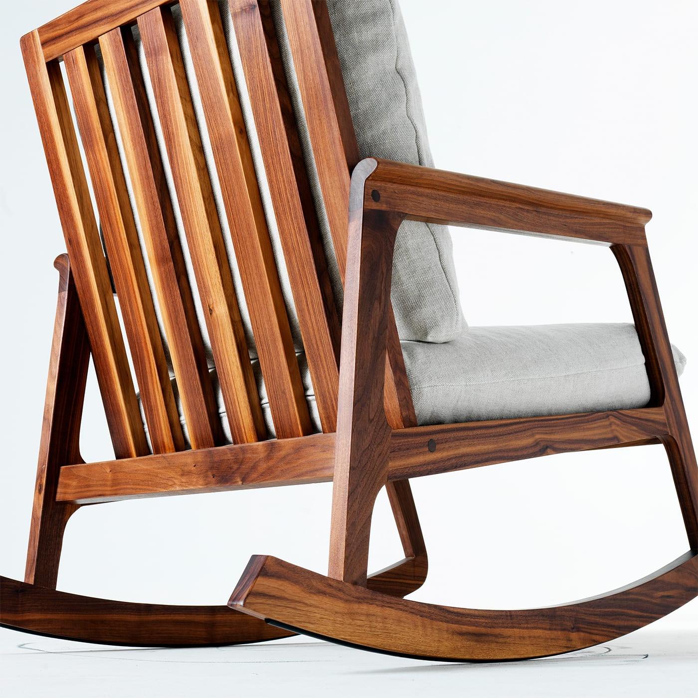Fauteuil à bascule Momento brun | Revêtement: Linen UNICO NF184 20