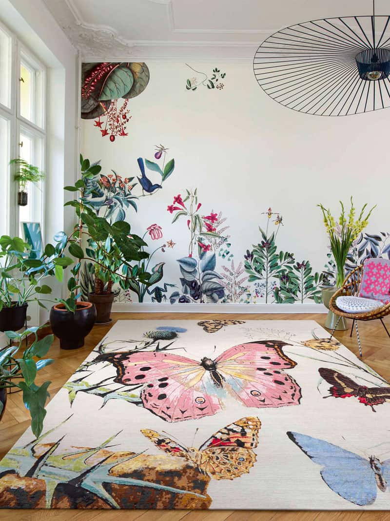 Tapis tissé main Butterfly