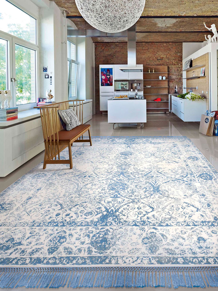 Light Blue luxe vloerkleed