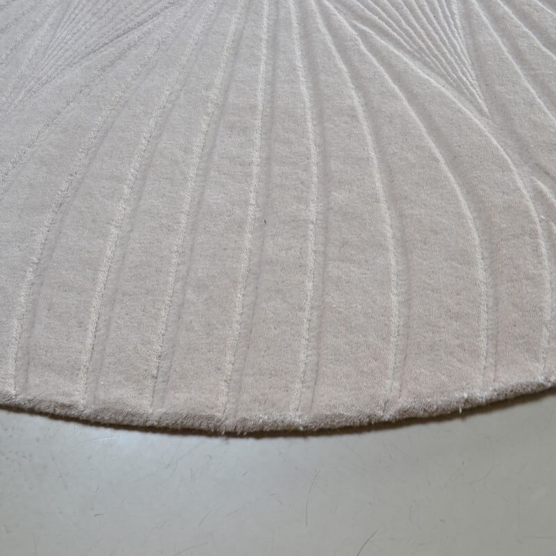 Tapis rond Folia pierre