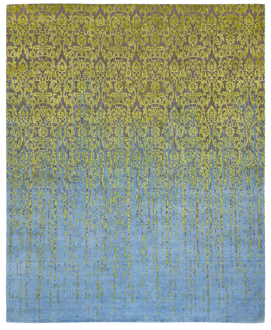 Tapis Roma Vendetta jaune et bleu | Taille: 400 × 500 cm
