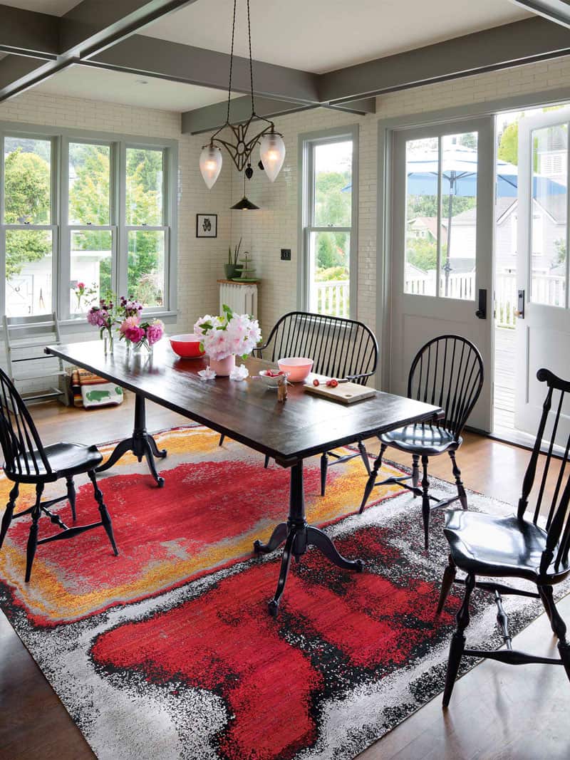 Tapis tissé main Red Sunset | Taille: 250 × 300 cm