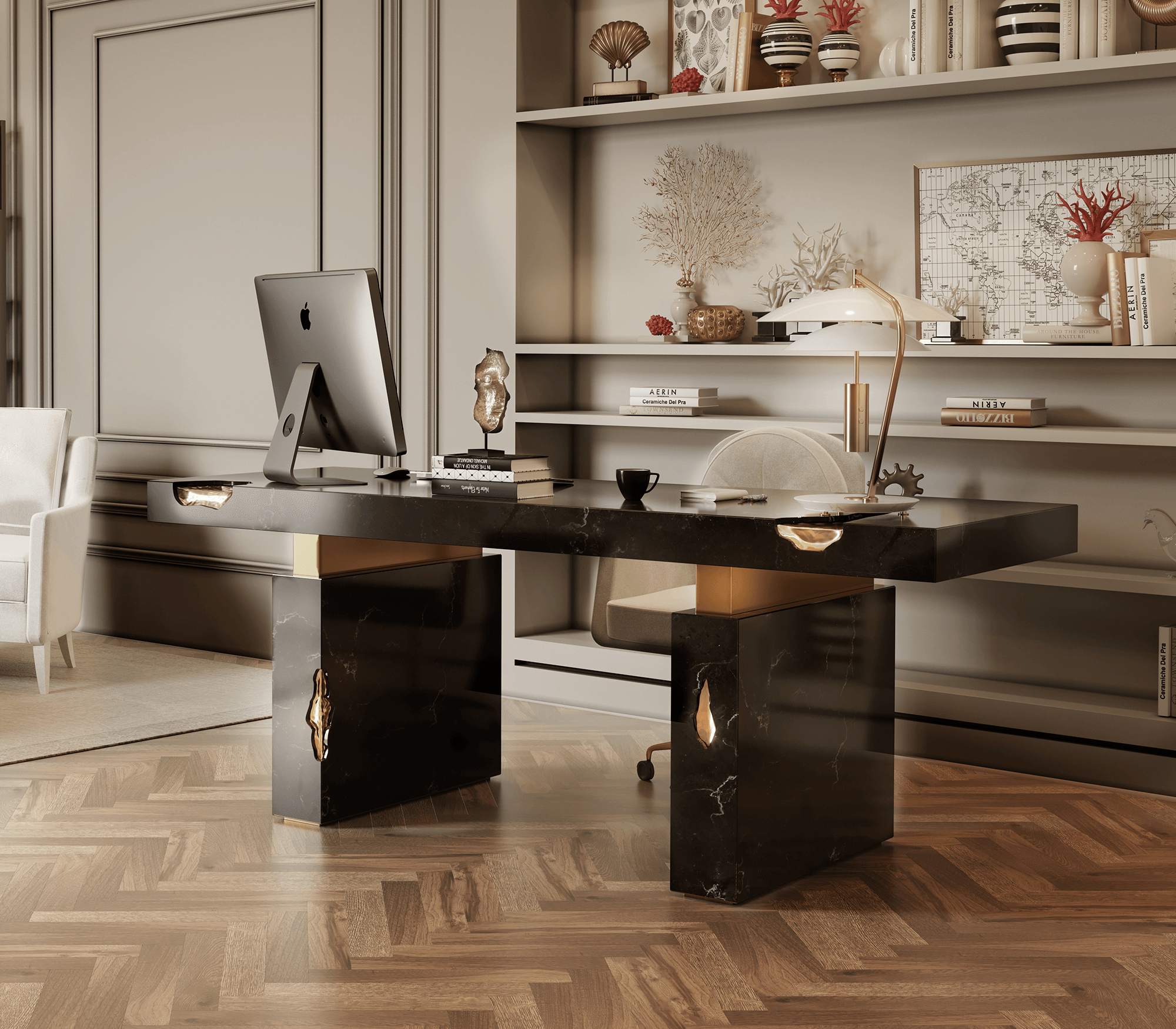 Bureau Dominion Nero Marquina