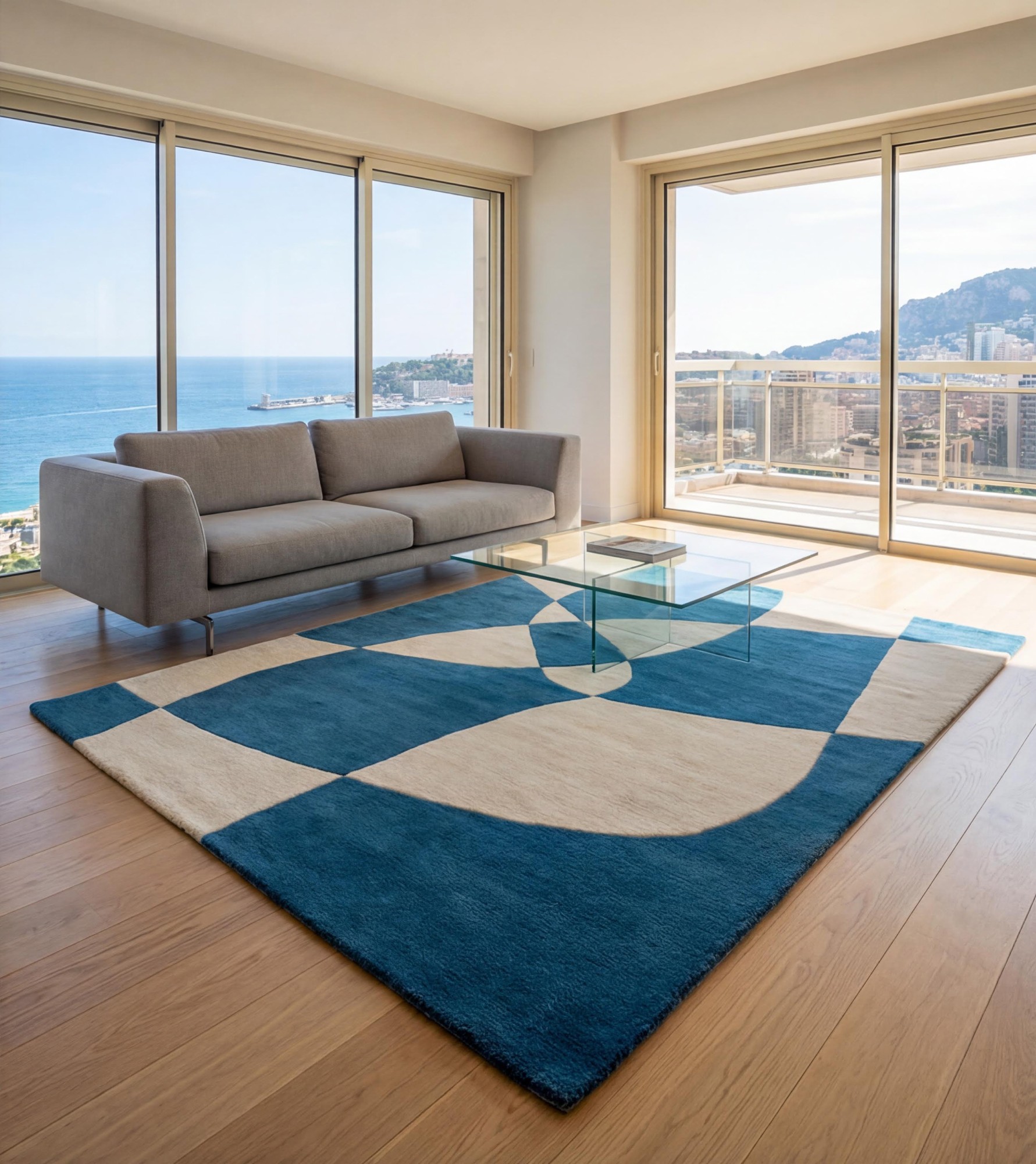 Tapis Rotating Forms Blue