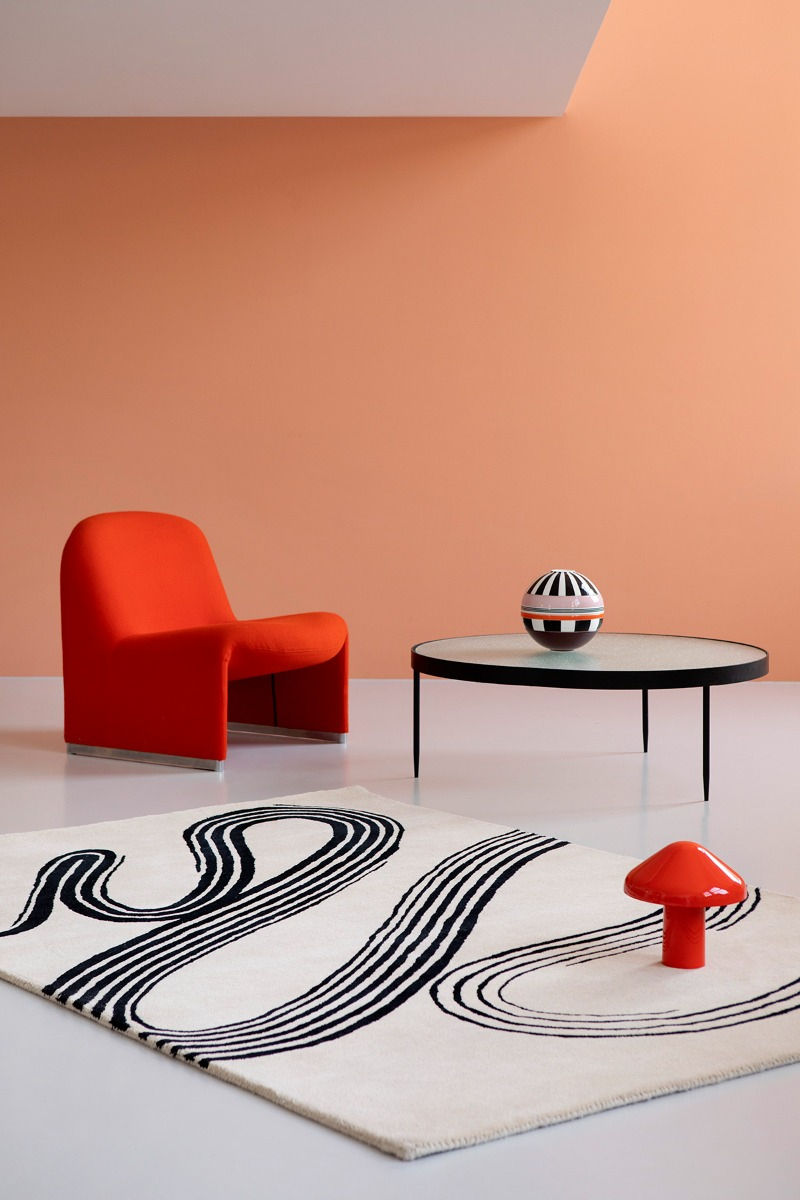 Tapis fait main Decor Flow sable doux tufté