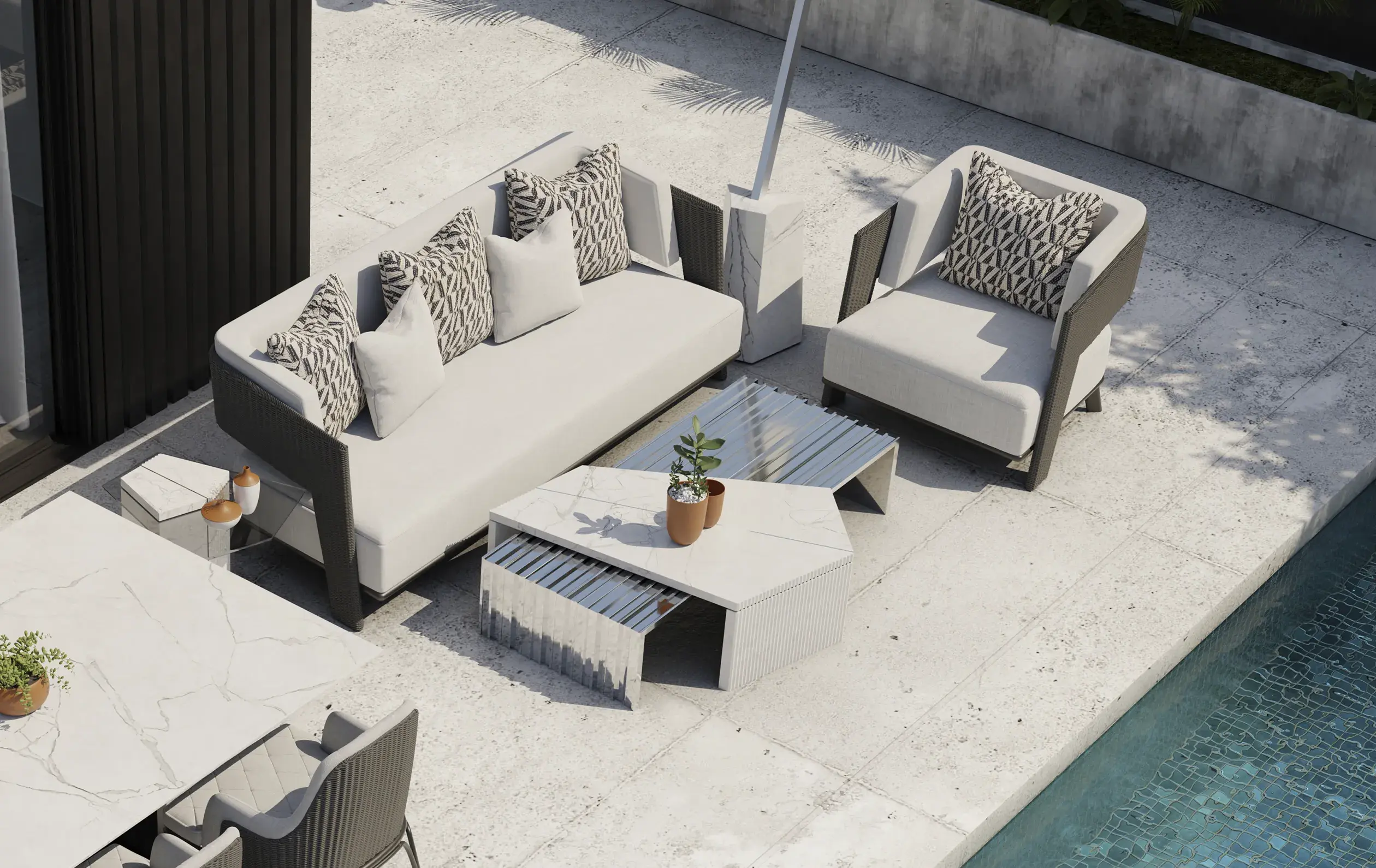Fauteuil de jardin Crown gris - 5