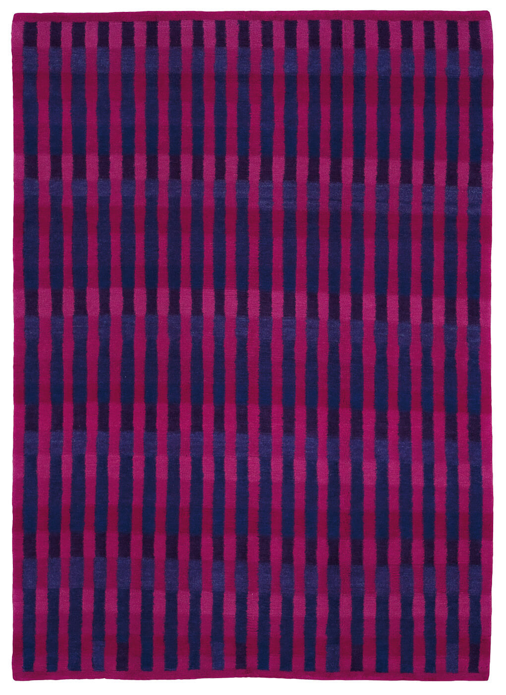 Tapis Gamba rayures verticales rose violet