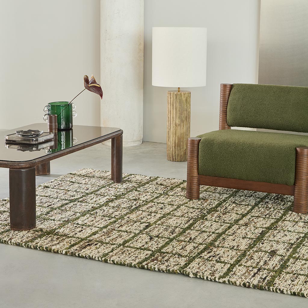 Craft Jack jagergroen ambachtelijk vloerkleed | Maat: 200 × 280 cm